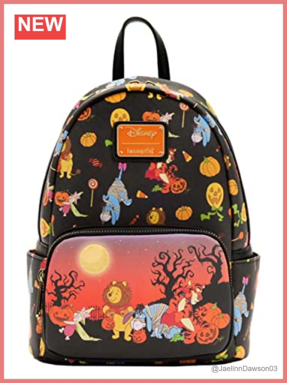 Loungefly Disney Winnie the Pooh Halloween Group Double Strap Shoulder Bag Purse